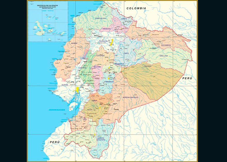 ecuador antiguo mapa